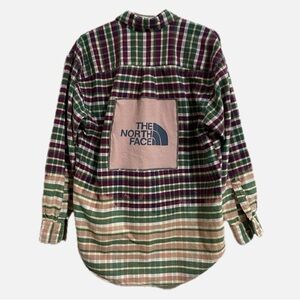 Upcycled “The North Face” Multicolor Plaid Shirt